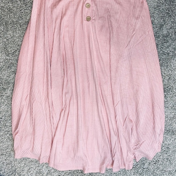 Pink Flowy T-shirt Dress - Picture 2 of 6